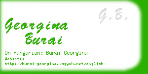 georgina burai business card